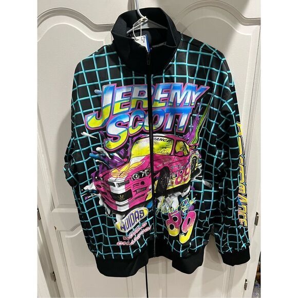 Adidas Jeremy Scott NASCAR Track Jacket Men Size Large